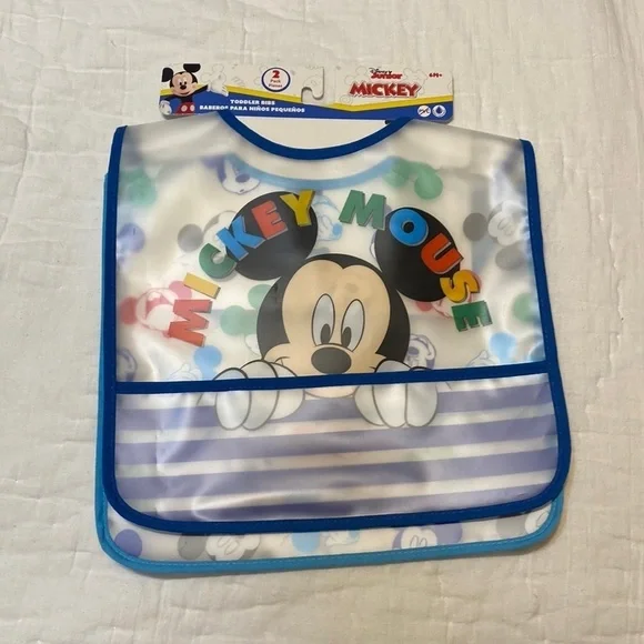 NEW 2 baby bibs my Mickey Mouse Disney Junior - Picture 1 of 4